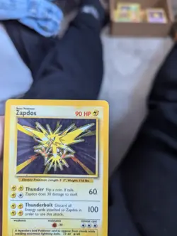 Pokemon TCG Zapdos 16/102 Base Set Holo Rare Unlimited WOTC Vintage - Image 2