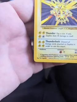 Pokemon TCG Zapdos 16/102 Base Set Holo Rare Unlimited WOTC Vintage - Image 4
