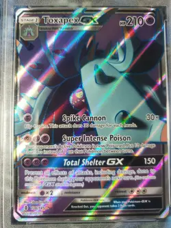 Toxapex GX Full Art PSA 9 Mint #136 Pokemon Sun and Moon Guardians Rising 2017 - Image 2