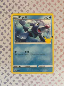 Pokemon - (Jumbo) Popplio - SM03 - Celebrations - Pack Fresh - Image 1