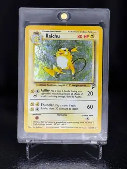 Pokemon Raichu Base Set 2 16/130 Holo Rare - WOTC 2000 - Image 1