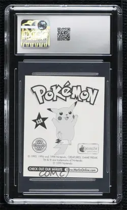 Misty Merlin Pokemon Album Stickers Silver Prism CGC 9 Mint 1999 - Image 2