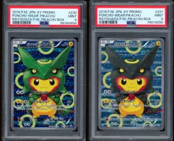 2016 Pokemon Pikachu Rayquaza Poncho Japanese XY Promo #230 #231 PSA 9 MINT - Image 1