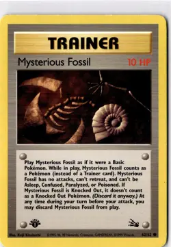 Mysterious Fossil 62 - Fossil First Edition Pokemon TCG - Image 1