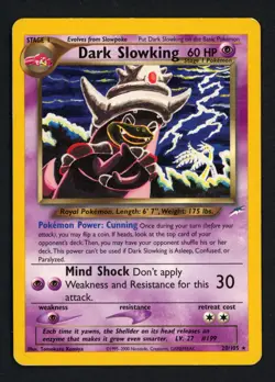 Dark Slowking 20/105 Neo Destiny Rare Pokemon TCG - Image 1