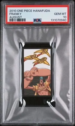PSA 10 GEM MINT 2010 ONE PIECE HANAFUDA FRANKY AUGUST - Image 1