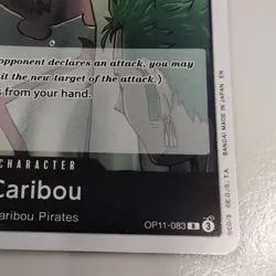 Caribou Foil OP11-083 R Fist Of Divine Speed One Piece Trading Card LP R *SALE* - Image 2