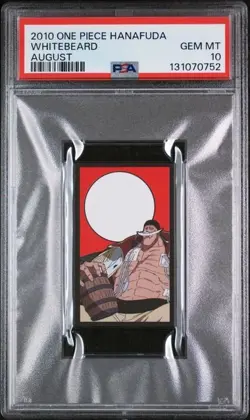PSA 10 GEM MINT 2010 ONE PIECE HANAFUDA WHITEBEARD AUGUST - Image 1