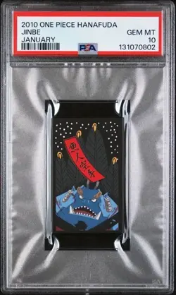 PSA 10 GEM MINT 2010 ONE PIECE HANAFUDA JINBE JANUARY - Image 1