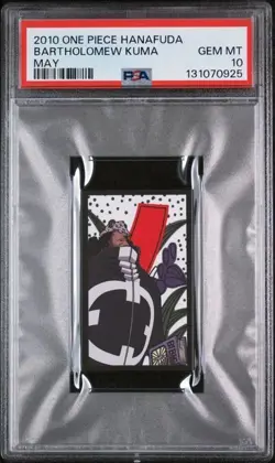 PSA 10 GEM MINT 2010 ONE PIECE HANAFUDA BARTHOLOMEW KUMA MAY - Image 1