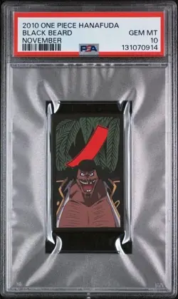 PSA 10 GEM MINT 2010 ONE PIECE HANAFUDA BLACK BEARD NOVEMBER - Image 1