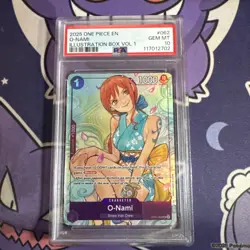 2025 ONE PIECE PROMOS ILLUSTRATION BOX VOL.1 #062 O-NAMI PSA 10 - Image 1