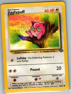 Jigglypuff 54/64 Non Holo Jungle - Pokemon Card - NM - Image 1