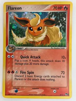 Pokemon FLAREON Holo Promo 2/17 POP Series 3 Card - Rare LP TCG - Image 1