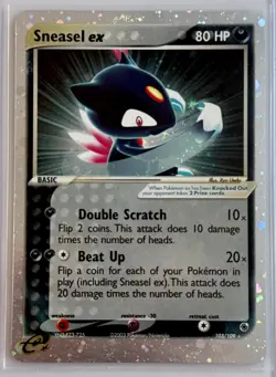 Sneasel ex 103/109 EX Ruby & Sapphire Pokemon Card Holo Foil Rare LP/MP - Image 1