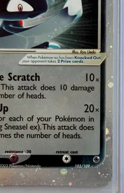 Sneasel ex 103/109 EX Ruby & Sapphire Pokemon Card Holo Foil Rare LP/MP - Image 4