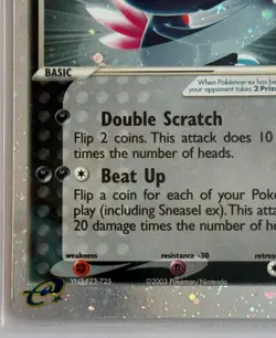 Sneasel ex 103/109 EX Ruby & Sapphire Pokemon Card Holo Foil Rare LP/MP - Image 5