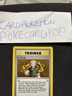 Pokemon Card Trainer Lt. Surge 17/132-Eng-Holo-Nm/Mint! - Image 2