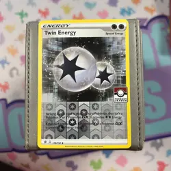 Twin Energy 174/192 Reverse Holo Pokemon League Stamp Promo - NM Pokemon Card - Image 1