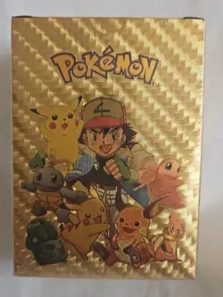 110 Pcs Sealed Pokemon Foil Gold Cards Pack Tcg - Image 1