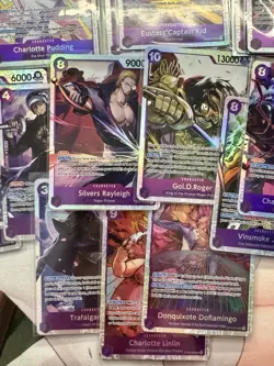 (17) One Piece TCG Purple SR/ Mixed LOT 17 Foil Cards English Mixed Sets All NM - Image 5
