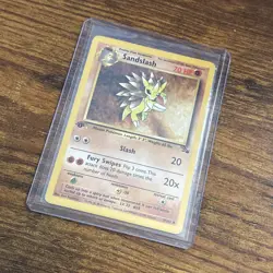 Pokemon TCG Sandslash Fossil, 1st Edition Uncommon Card 41/62 - Image 3
