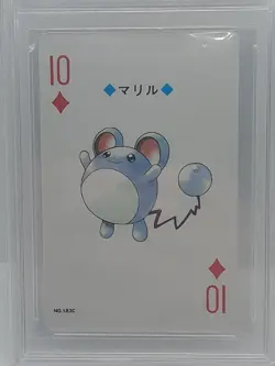 2000 POKEMON GOLD VERSION PLAYING CARDS 10 OF DIAMONDS #183 MARILL MGC 10 - Image 4