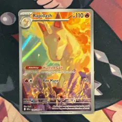 Pokemon TCG Destined Rivals Rapidash Illustration Rare Card #189/182 Near Mint - Image 1