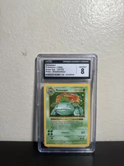 CGC 8 Venusaur 1999 Base Set 15/102 Shadowless Holo Pokemon Card - Image 1