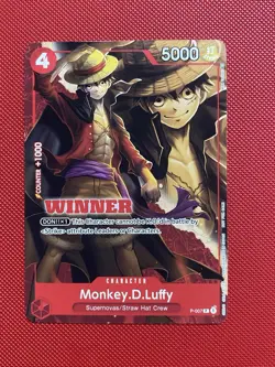 One Piece Monkey.D.Luffy - P-007 Winner Pack Vol. 1 P-007 Promo Card TCG - Image 2