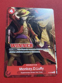 One Piece Monkey.D.Luffy - P-007 Winner Pack Vol. 1 P-007 Promo Card TCG - Image 3