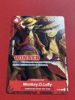 One Piece Monkey.D.Luffy - P-007 Winner Pack Vol. 1 P-007 Promo Card TCG - Image 4