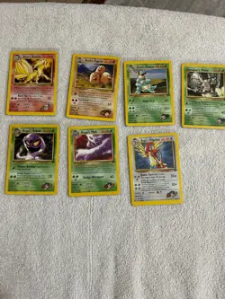 Pokemon Gym Challenge 7 rare cards non holo lot LP/NM - Image 1