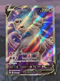 Mewtwo V SWSH229 Pokemon SWSH Black Star Promo Near Mint Card NM 1 - Image 1