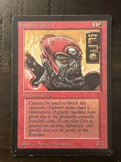 1 x Ironclaw Orcs - Beta -Moderate Play - MTG - Image 1