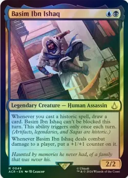 1 x Basim Ibn Ishaq - Foil - Assassin's Creed - LP - MTG - EOF - Image 1