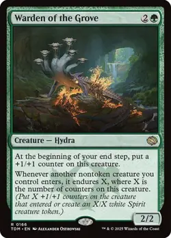 Warden of the Grove NM RARE MTG Tarkir: Dragonstorm [TDM] #166 Near Mint Regular - Image 1