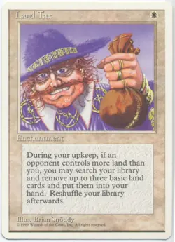 MTG Lot: Land Tax, Mana Vault, Sylvan Library, Strip Mine - Image 1