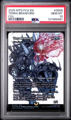2025 MTG FINAL FANTASY THROUGH THE AGES FOIL #0005 TERRA BRANFORD PSA 10 - Image 1