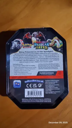 Pokemon TCG Scarlet & Violet Paldean Fates Shiny Charizard ex Tin New Sealed - Image 2