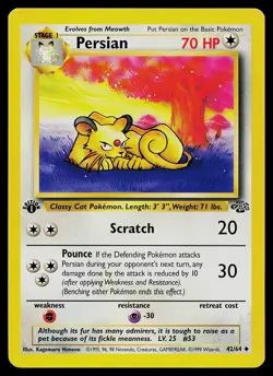 Pokemon Card - Persian Jungle 42/64 Uncommon 1st Edition - Image 1
