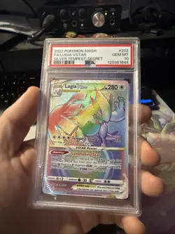 Pokemon TCG Lugia VSTAR 202/195 Secret rare rainbow PSA 10 - Image 2