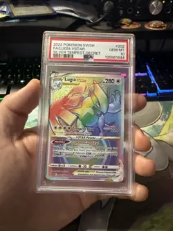 Pokemon TCG Lugia VSTAR 202/195 Secret rare rainbow PSA 10 - Image 4