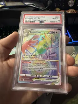 Pokemon TCG Lugia VSTAR 202/195 Secret rare rainbow PSA 10 - Image 5