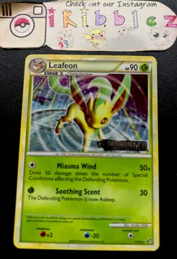 Leafeon 17/90 VLP Holo Foil Bleed HGSS Undaunted Pokemon Promo. Fast Shipping! - Image 1