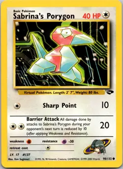 Sabrina's Porygon - Gym Challenge #098/132 Pokemon tcg - Image 1