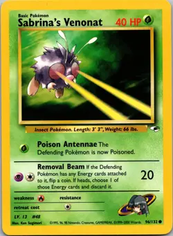 Sabrina's Venonat - Gym Heroes #096/132 Pokemon tcg - Image 1
