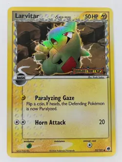2006 Pokemon TCG Dragon Frontiers Larvitar δ 52/101 Reverse Holo Foil Stamped LP - Image 1
