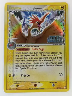 Pokemon TCG- 2006 Fearow 18/100 Reverse Holo EX Crystal Guardians LP+ - Image 1