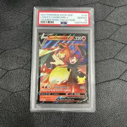 2021 Pokemon SWSH BSP Lance's Charizard v Celebrations Collection PSA 10 - Image 1